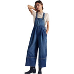 Fashionable Casual Wide Leg Denim Overalls Women's High Waist Loose Fit Jumpsuit
