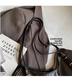 Women's Lagre Shoulder Bags Vintage Style Pu Leather Zipper Casual Handbags