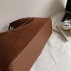 Women's Casual Shoulder Bag Buckle Drawstring Soft Matte Medium Handbags