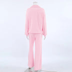 Women 2PC Outfit Set Quarter Zip Long Sleeve Top Pants Set Casual Lounge