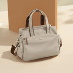 Top Handle Nylon Shoulder Bag Women's Casual Zipper Medium Crossbody