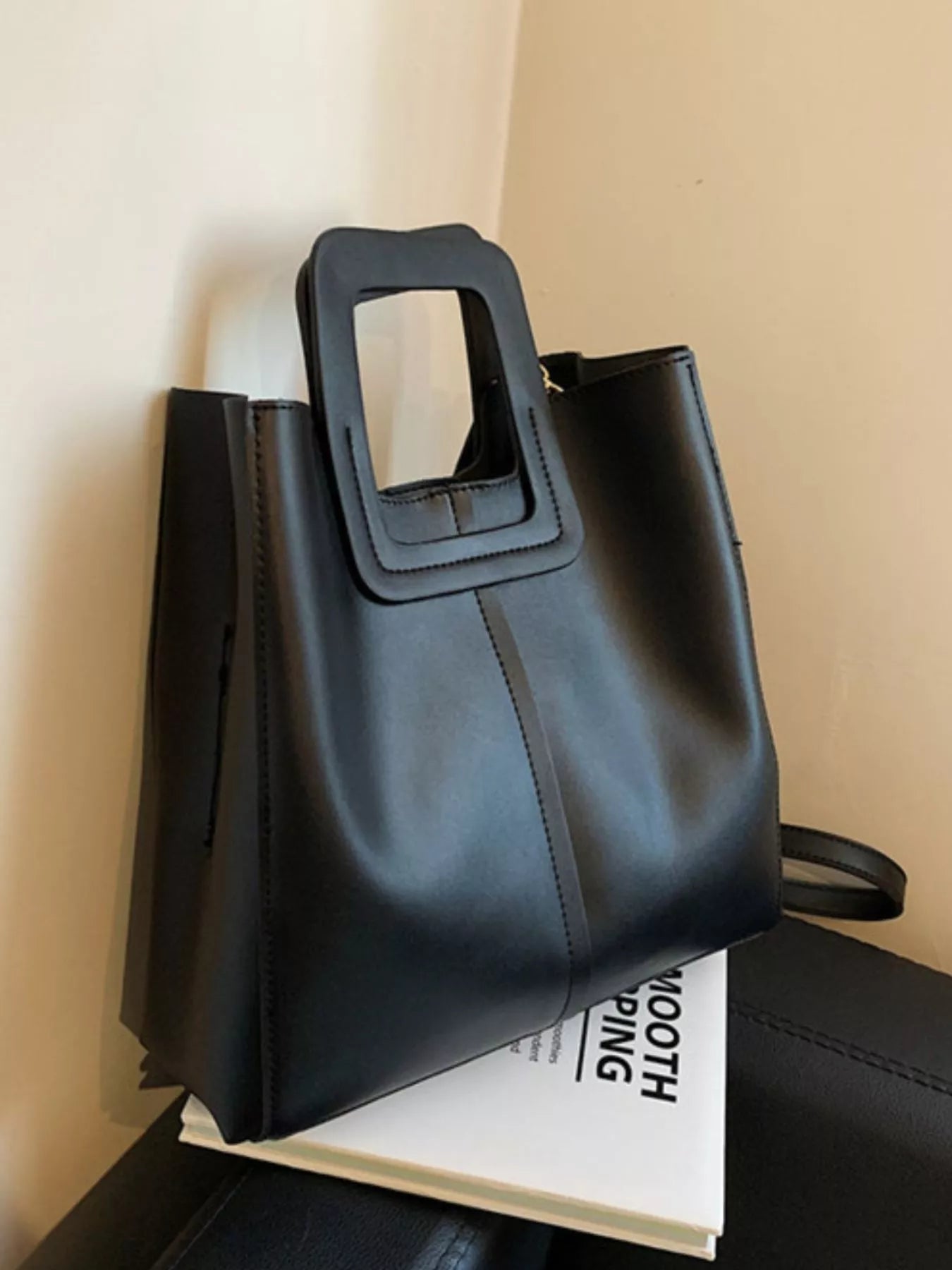 Women's Crossbody Bag Square Handle PU Leather Medium Handbag 6a02b0fb-cdd5-438c-948a-0d1fa2ffeb8b-Max-Origin Trendsi