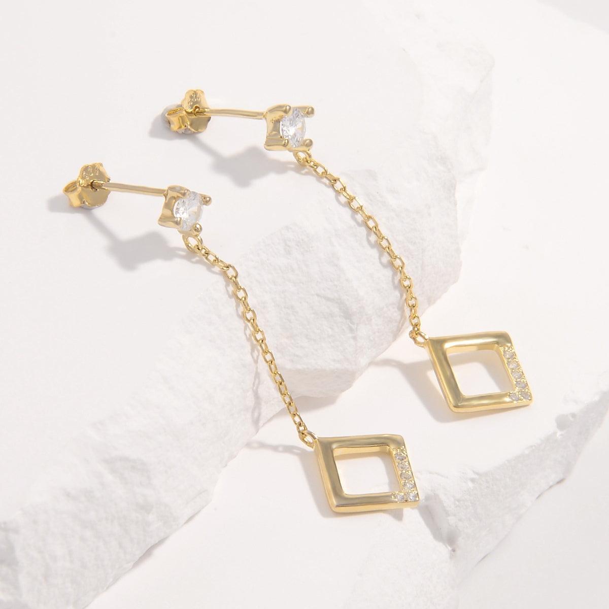 Zircon Earrings 925 Sterling Silver Inlaid Chain Pendant Jewelry 6a0e210d-6b62-4f5e-80ea-fdda05c516d3-Max Trendsi