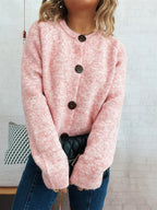Women's Cardigan Button-Up Raglan Sleeve Casual Knit Top 6a25959326af4ef494119df413002609-Max-Origin Trendsi