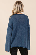 Mittoshop Sweater Mineral Wash Patch Pocket Cut Edge 6a43d95e-ed77-441d-9d75-4d9c2accc435-Max Trendsi