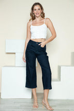 Judy Blue US Crop Wide Leg Jeans Side Seam Braid Detail Denim Capri 6a9d7c61-e9ee-4ec1-94a3-6f5214ec6013-Max Trendsi
