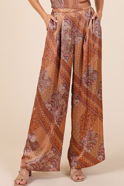 Mittoshop Satin Wide Leg Pants Paisley Print Patchwork Hazelnut with Pockets Hazelnut 6ab96f89-b85e-4083-83c6-1652a6fb9e5a-Min Trendsi