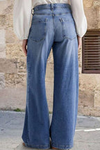 Women's Jeans Straight Leg Embroidered Pockets Light Washed Comfort Denim Pants 6ae26b10-350e-4bda-841a-c21f0de297cd-Min Trendsi