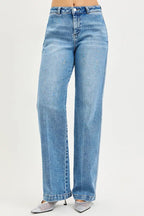 RISEN Womens Straight Jeans Slouchy Medium Wash Denim Pants 6ae3a9d2226b4891b64b7db9f1dafd3a-Max-Origin Trendsi
