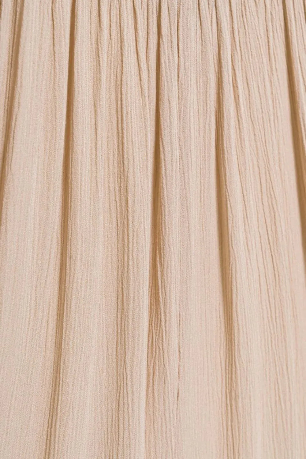 Zenana Midi Skirt High-Low Woven Crinkle Smocked Waist Sand Beige With Pockets 6aebc6fb-ca98-4932-952f-8a3fb6cf656c-Max-Origin Trendsi