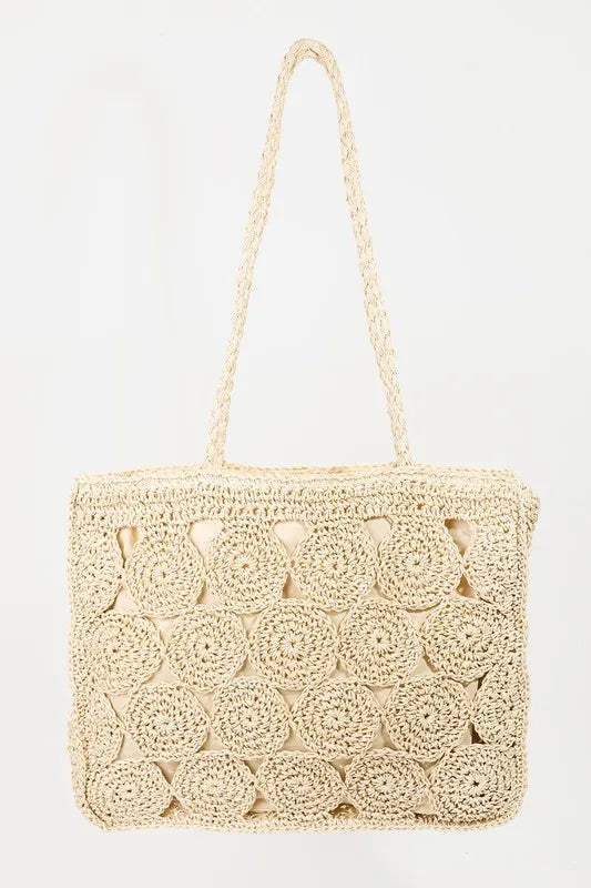 Fame Accessories Handbag Intricate Braided Wheels Round Ivory Shoulder Bag IV one size 6aedd6f72ad64372b585f45cd810ed0f-Max-Origin Trendsi
