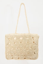 Fame Accessories Handbag Intricate Braided Wheels Round Ivory Shoulder Bag IV one size 6aedd6f72ad64372b585f45cd810ed0f-Max-Origin Trendsi