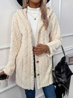 Women's Faux Fur Teddy Coat Hooded Cream with Button Front Thick Outwear 6b2f8139dd5047e2b3b4961b0e91f8f5-Max-Origin Trendsi