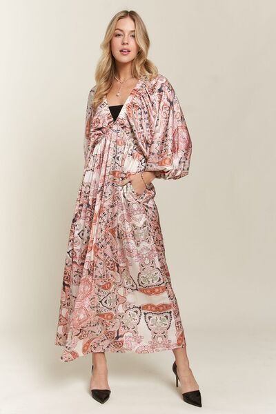 ADORA Midi Dress Printed V-Neck Batwing Long Sleeve 6b39a7a0-1b95-4567-b3f7-3d2e72d9ce06-Min Trendsi