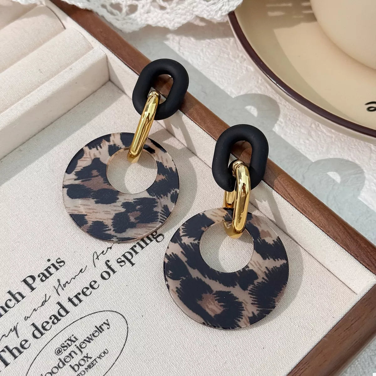 Leopard Dangle Earrings Printed Circle 18K Gold-Plated Women's Jewelry 6b67d6b6-05bb-4177-a0d5-cd4766231051-Max-Origin Trendsi