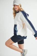 Aemi + Co Hoodie Dark Navy Color Block Kangaroo Pocket Long Sleeve 6b94b53d-7e04-4884-91c5-dc530634b2f0-Max Trendsi