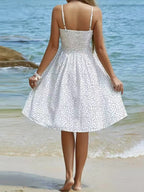 Mini Cami Dress Swiss Dot Smocked Square Neck with Thin Straps 6bacbe2a0f4641f9846f6f5003ae95ce-Max-Origin Trendsi