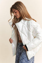 Puffer Jacket J.NNA Quilted Mock Neck Long Sleeve Coat 6bc8edc1-c71b-4d96-b4fb-08770d739ae1-Max Trendsi