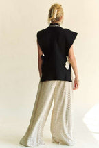 Davi & Dani USA Knit Top Black Side Split Turtleneck Sleeveless Women Sweater 6be108c1-fc96-4de9-82b7-7ba141bbda2e-Max Trendsi