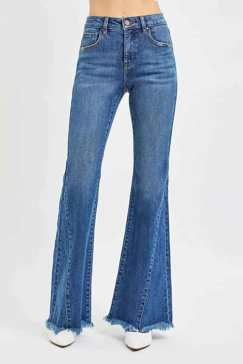 RISEN Mid Rise Flare Side Seam Detailing Jeans 6bfe73aa4dc541b0a229916b6353f3d0-Max-Origin Trendsi