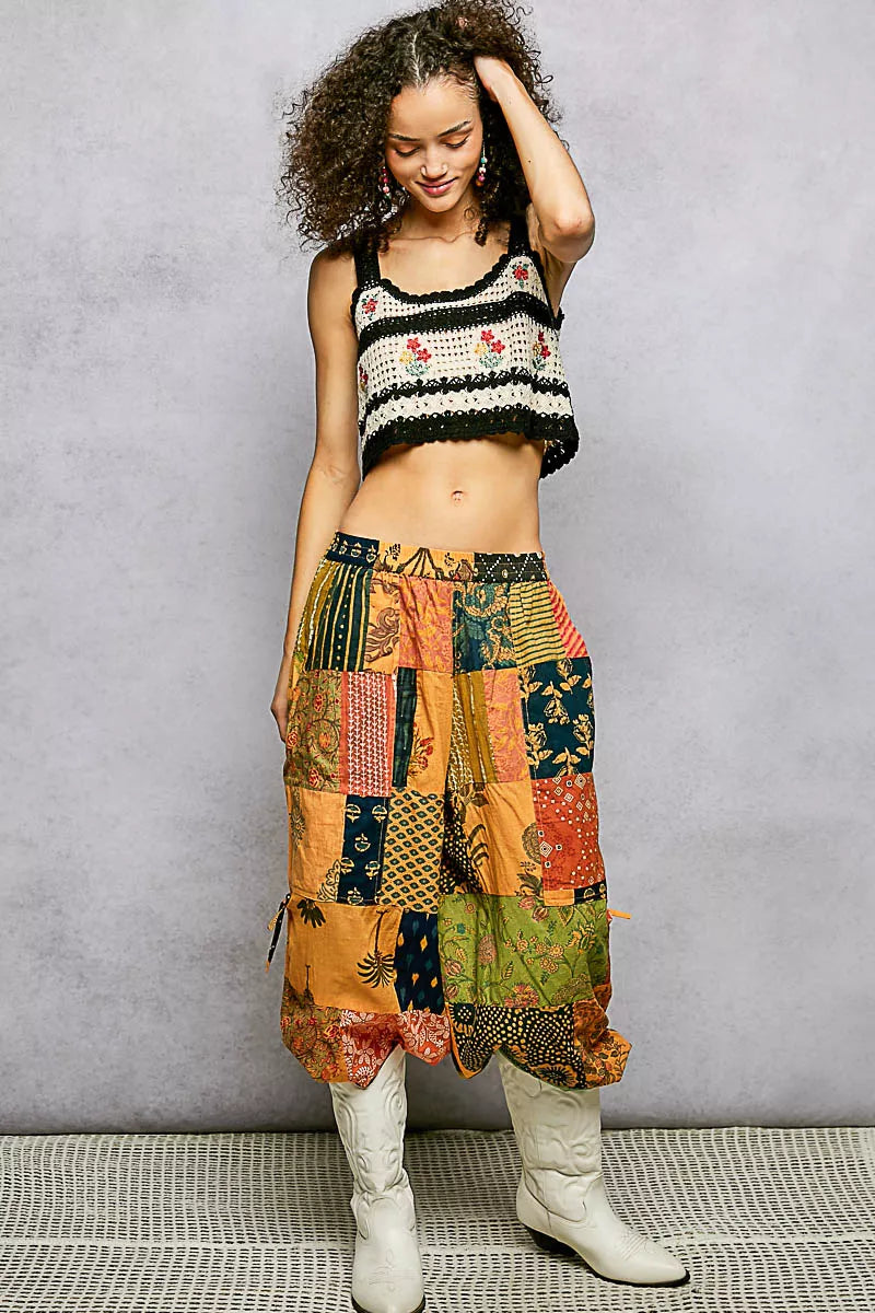 POL Crochet Cami Floral Embroidered Cropped with Scalloped Hem Black Multi 6c2512ee-abeb-47ac-8105-52528f80ab86-Max-Origin Trendsi