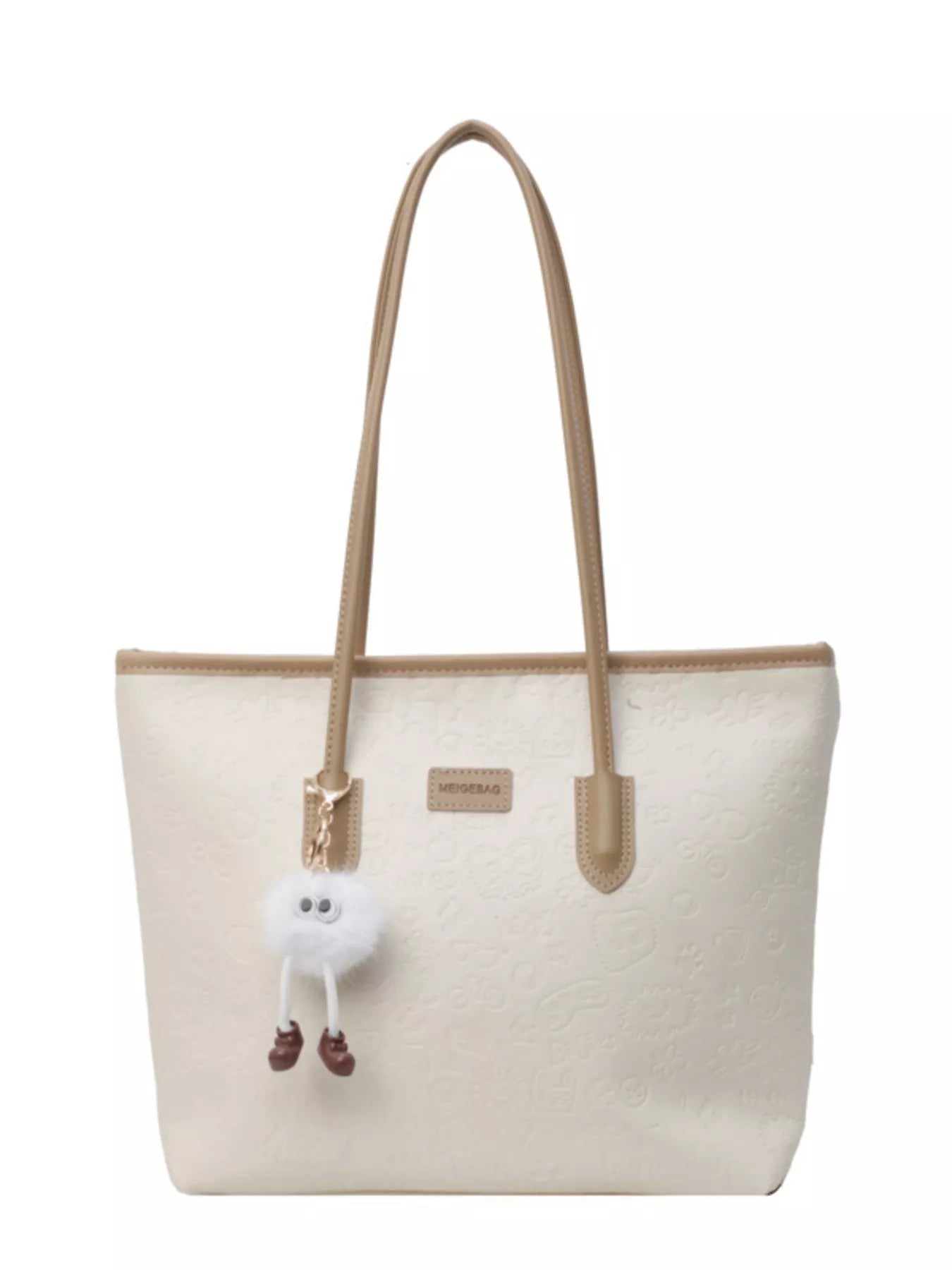 Womens Tote Bag Embossed Pattern Letter Stylish and Functional Handbag 6c5804abc2844e34a7e8770c5d98f3c3-Max-Origin Trendsi