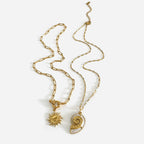 2-Piece Necklace 18K Gold-Plated Sun & Wave Pendant Enamel Stainless Steel 6c5c2645-32b6-4532-867c-a1a0ef5a283b-Max-Origin Trendsi