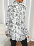 Tweed Blazer Women's Double-Breasted Long Sleeve 6c62c8a39e784935b1f2877e2439dd79-Max-Origin Trendsi
