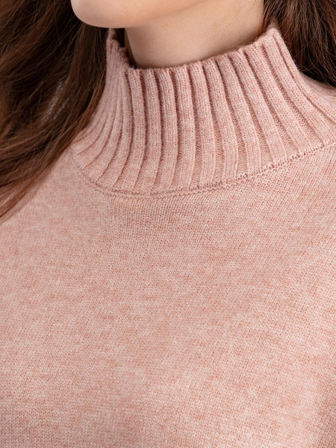 Basic Bae Turtleneck Sweater Set Long Sleeve Knit Top and Pants