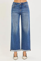 RISEN Womens Jeans High Rise Relaxed Fit Ankle Straight Cuff Denim Plus Sizes 6c858112168c43e2afbd9ebfb6c370fa-Max-Origin Trendsi
