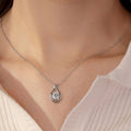 2 Carat Moissanite Pendant Necklace 925 Sterling Silver Teardrop 18K gold-plated Silver One Size 6d734833-33c1-4fd6-9480-683f5e317735-Max Trendsi