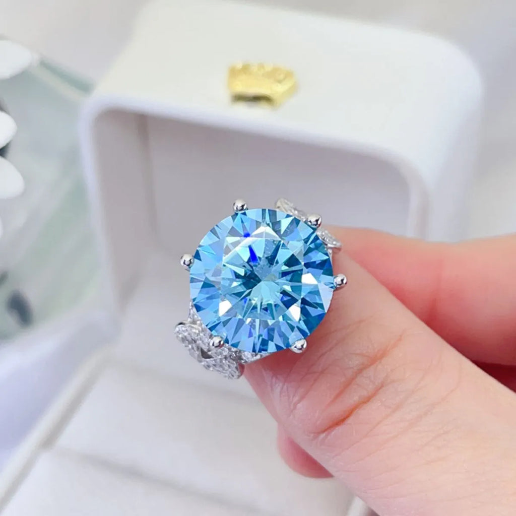 Silver Ring 10 Carat Moissanite Pastel Blue Stone 925 Sterling Platinum-plated 6d747f3b-fd44-4914-9c80-f8cd5636b744-Max-Origin Trendsi