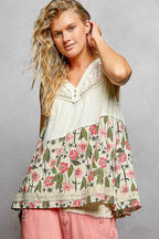 POL Floral V-Neck Tank Top Beige Floral Lace Detail Sleeveless Blouse NATURAL 6d7f60e0-1de9-4c17-9b31-d983b658a589-Max-Origin Trendsi