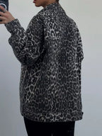 Leopard Denim Shirt Cotton Women Button Up Long Sleeve Top 6dd9b4a9-198e-4fd1-8e38-ea5c9dc00837-Max Trendsi