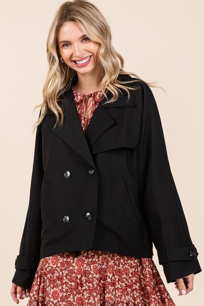 Mittoshop Trench Coat Black Double Breasted Long Sleeve Short Jacket 6e476fdf-dbce-40ba-b14b-36518f1e95cf-Min Trendsi