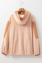Hoodie Color Block Half Zip Long Sleeve Hooded Sweatshirt 6e5a43d1-b5ad-441e-8185-85a2fdb1f51a-Max Trendsi