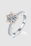 Murray 1 Carat Women Silver Ring Round Moissanite Stone 925 Sterling with Box Silver 6e5dd3d6-500b-4c5b-b1b4-966a7e6764ce-Max Trendsi
