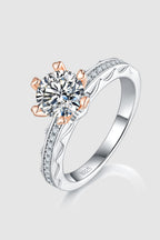 Murray 1 Carat Women Silver Ring Round Moissanite Stone 925 Sterling with Box Silver 6e5dd3d6-500b-4c5b-b1b4-966a7e6764ce-Max Trendsi