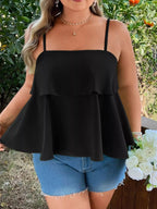 Plus Size Ruffle Hem Camisole