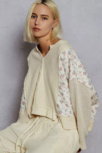 POL Quilted Knit Cropped Top Cream Mix Thermal Floral Pattern with Raw Edge 6e6d2968-6c1a-45d9-84b3-526de78d6de1-Max-Origin Trendsi