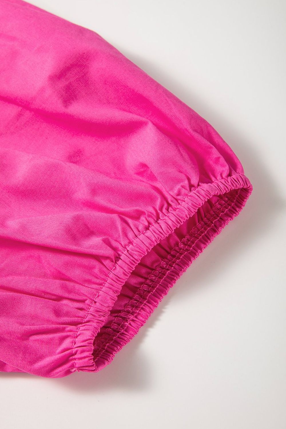 Mini Dress Hot Pink Puff Short Sleeve Bow Tie Front High Waisted 6e7d5b3e-9f05-495c-b9ba-ee7337a235fd-Max Trendsi