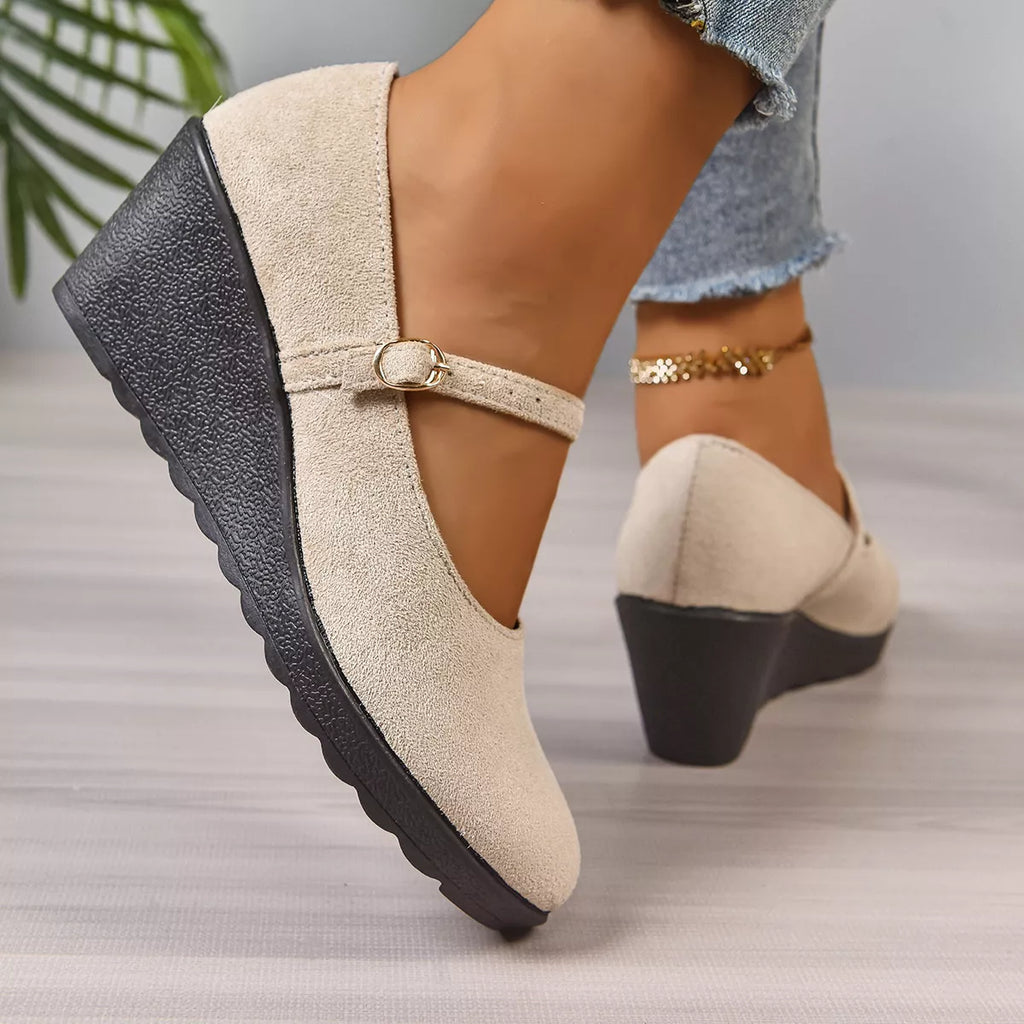 Women's Loafers Faux Suede Round Toe Wedge High Heels Shoes 6e84aad3c2ac4b2bb9364c275f7ca23a-Max-Origin Trendsi