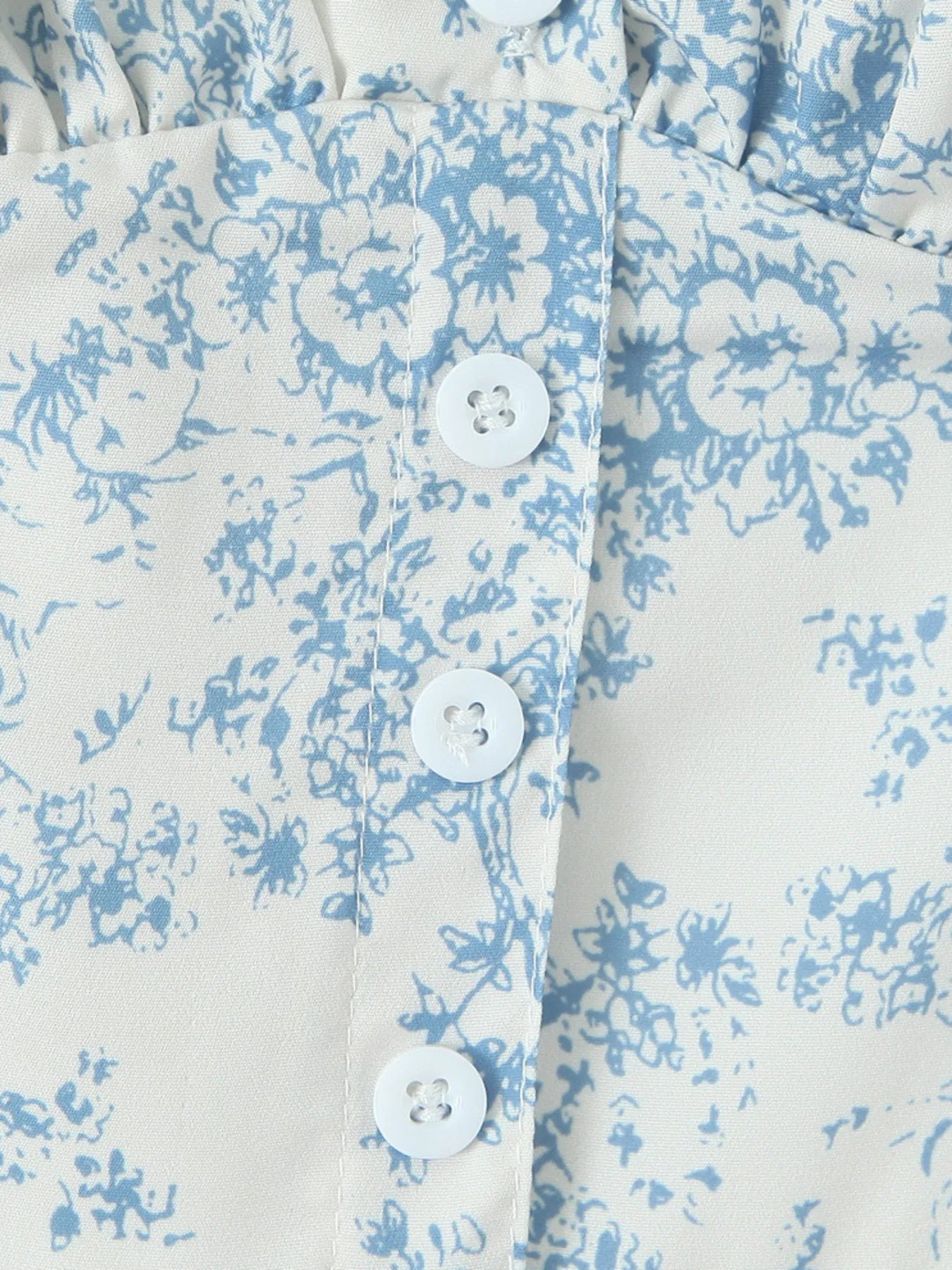 Midi Cami Dress Floral Print Light Blue Smocked Lace Up Buttoned 6e8ce6924a6644f1aa1c5aabac96335a-Max-Origin Trendsi