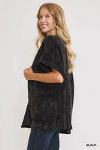 Umgee Womens Cardigan Black Open Front Knit with Front Pockets Short Sleeve 6ea38d7b-8650-448b-a86e-5c6bb4d0e8bb-Max-Origin Trendsi