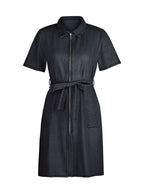 Denim Mini Dress Zip Front Short Sleeve Collared Belted with Pockets 6ecd68ae-25b4-4aa5-8713-86916d42e8d5-Max-Origin Trendsi