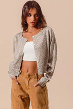 SO ME Womens Cardigan Leopard Two Tone Vintage Print Button Up 6f0b6b463a544c57a14fb7fa537cbd72-Max-Origin Trendsi