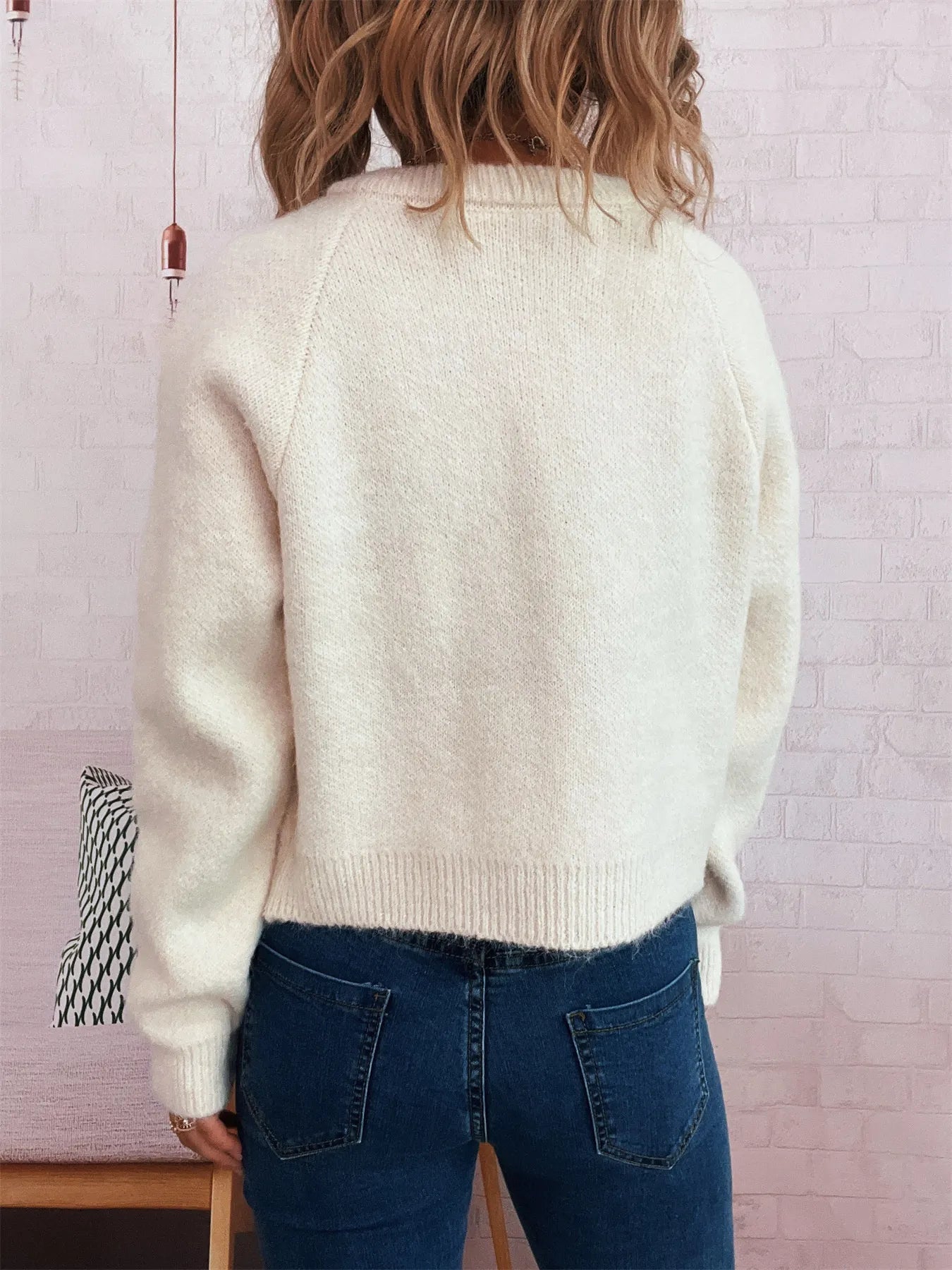 Women's Cardigan Button-Up Raglan Sleeve Casual Knit Top 6f64f952f5e345f6a600189657f49b28-Max-Origin Trendsi