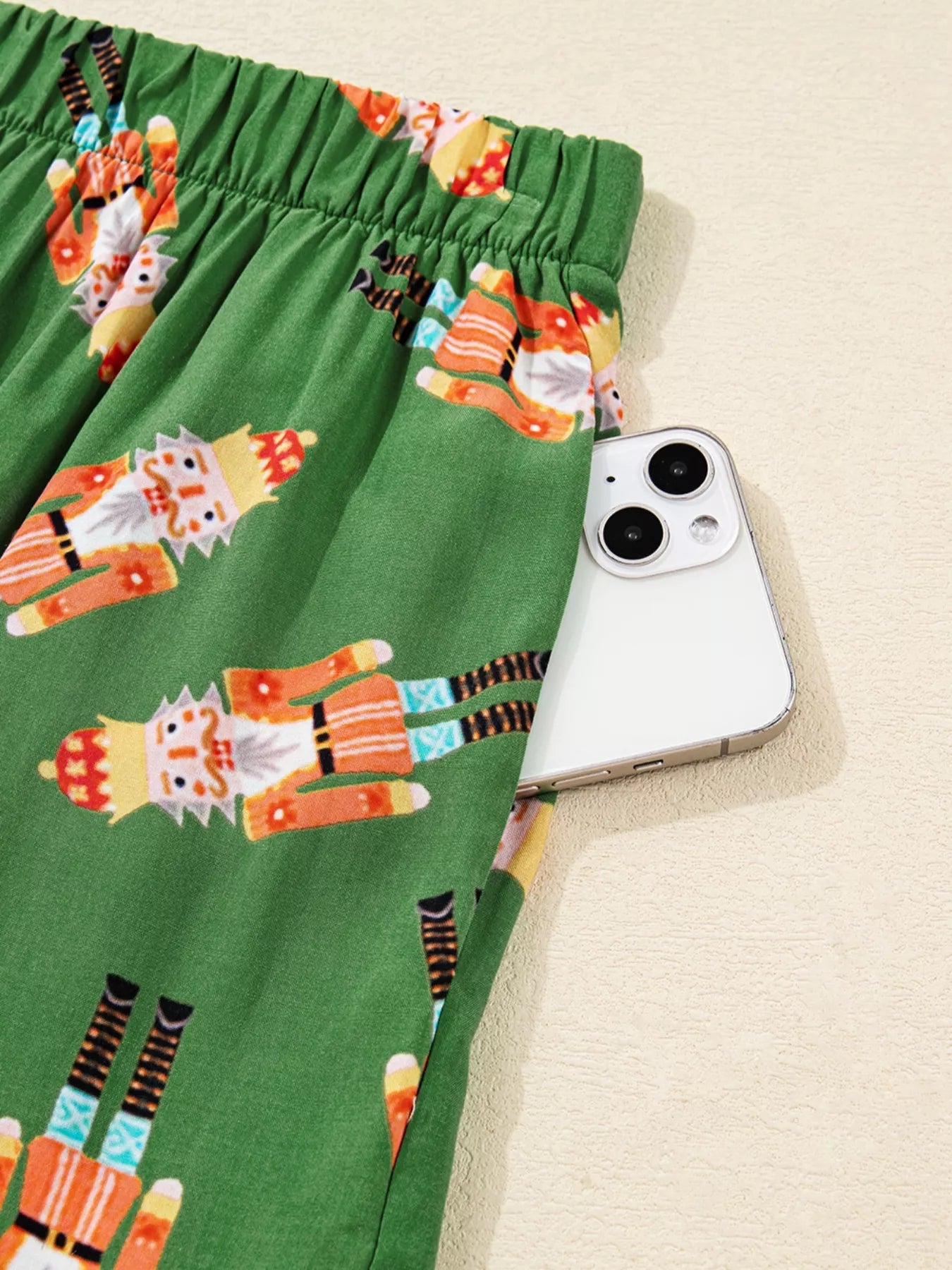 Womens Christmas Lounge Set Nutcracker Button Up Top and Shorts 6ff82973-521e-47a2-9811-0a59be1468e3-Max-Origin Trendsi