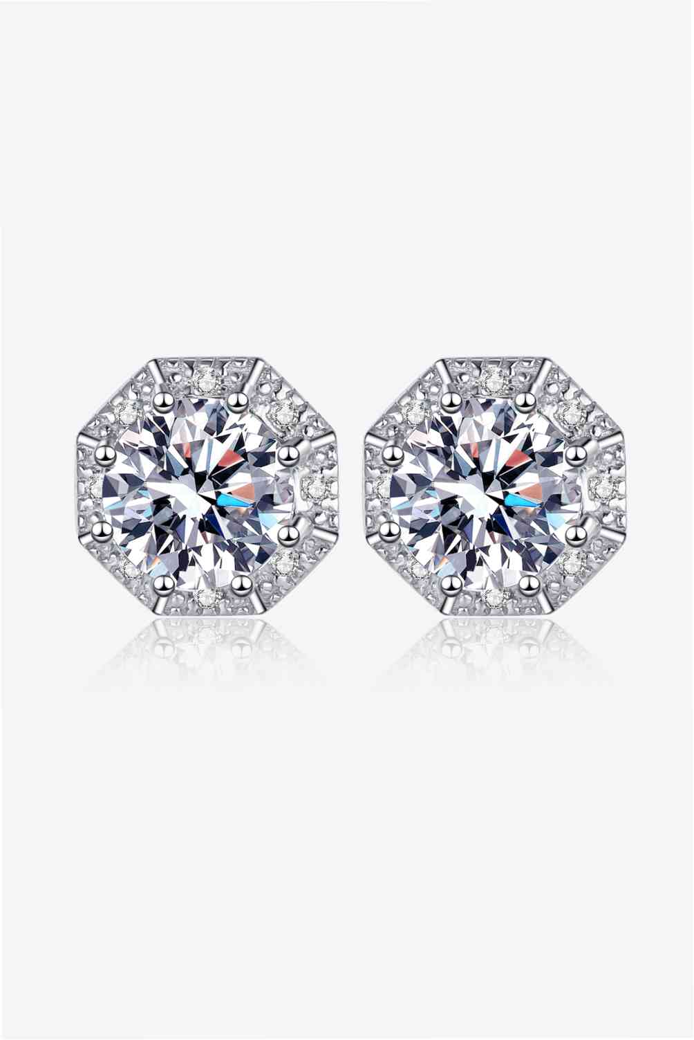 2 Carat Moissanite Stud Earrings 925 Sterling Silver Silver One Size 70056f306bf84cd4bc2ef1ac77109da5-Min Trendsi