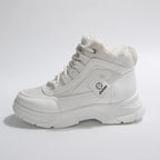 Women's Sneaker Boots High-Top Platform Chunky with Lace-Up Fluff Shoes 7020fceae21342d3a808f783521a00ff-Max-Origin Trendsi